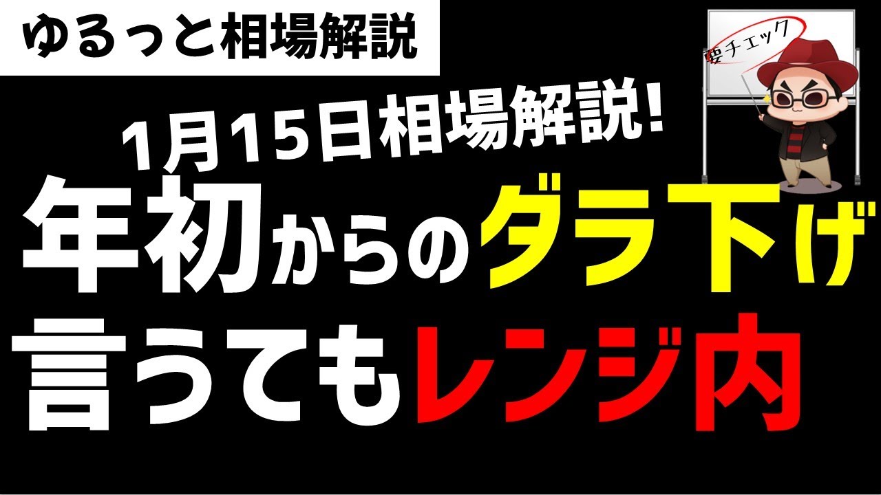 【1月15日のゆるっと相場解説】2025年はいってから不甲斐ない日本株…でもまだ所詮レンジ内推移！ズボラ株投資