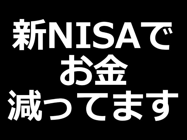 新NISA 240万円 買ったけど損してます