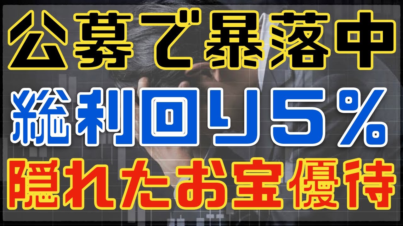 【徹底解説】公募で暴落中の隠れ人気優待に注目！