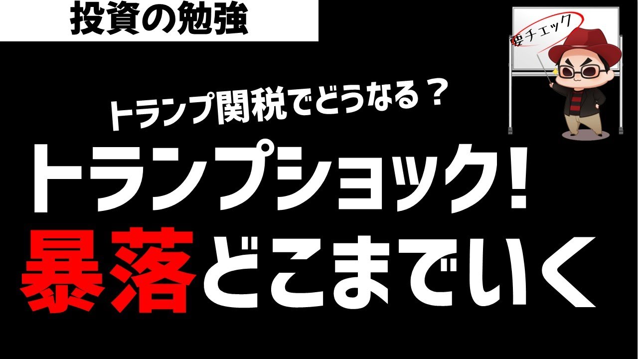 トランプ関税ショック！暴落はどこまでいくのか？ズボラ株投資