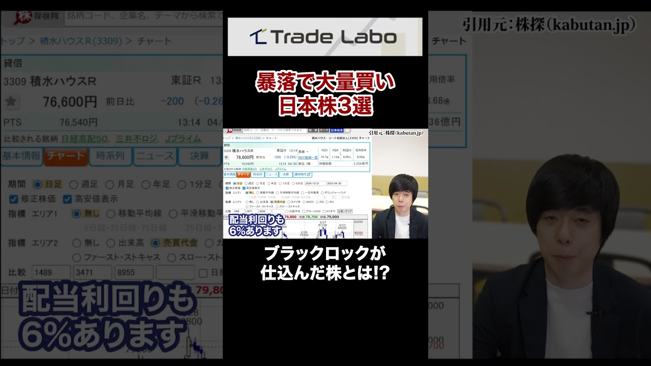 【暴落チャンス】あの利回り4.57％高配当株に783億円の大量買いが入りました#shorts