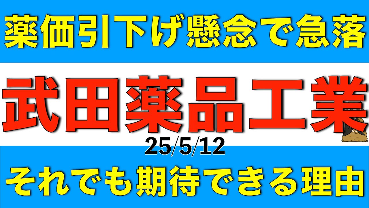 薬価引き下げ懸念で株価急落した武田薬品工業の決算内容と妥当株価や今後の見通しを解説します