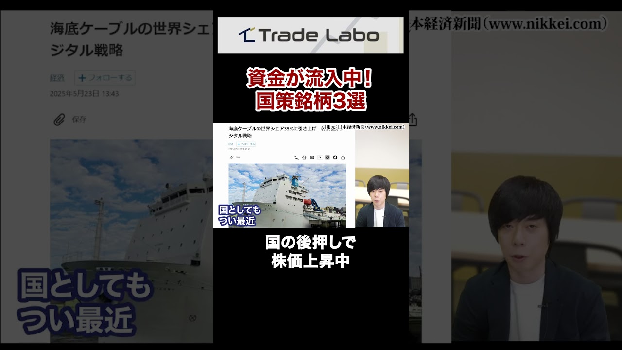 今、資金が流入中！波が来ている国策株３選#shorts