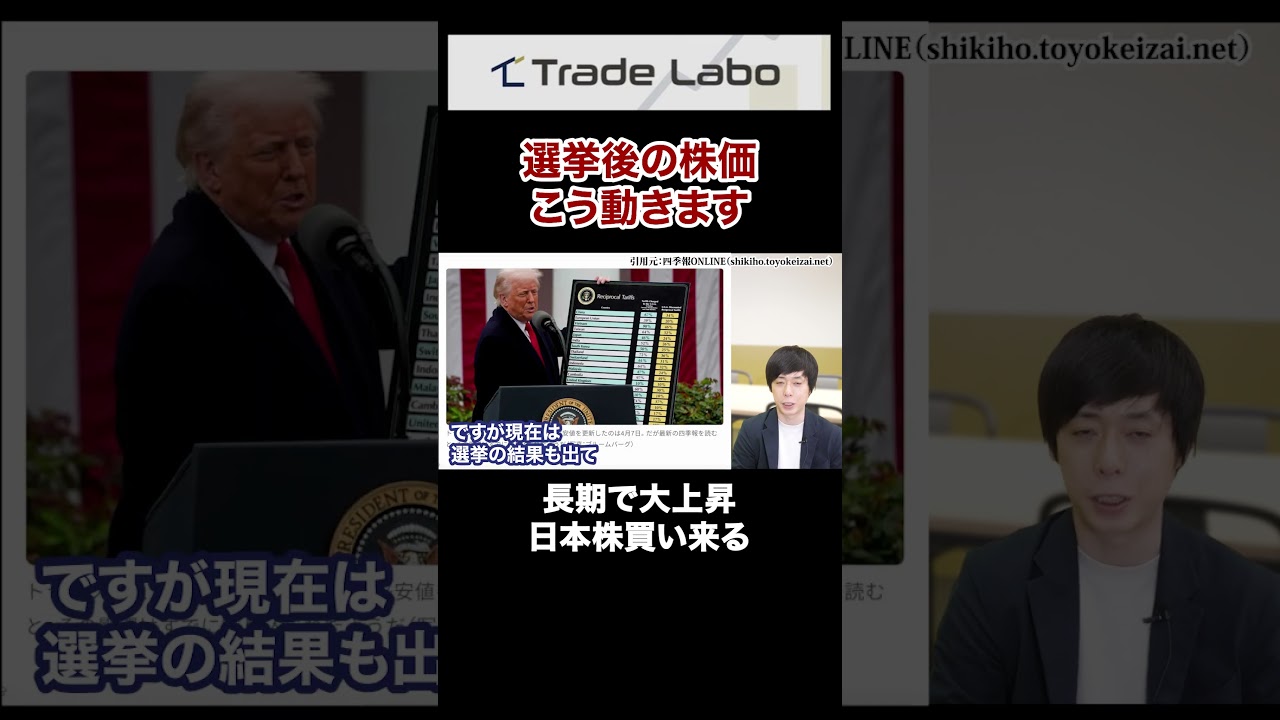 選挙後の株価はこう動きます#shorts